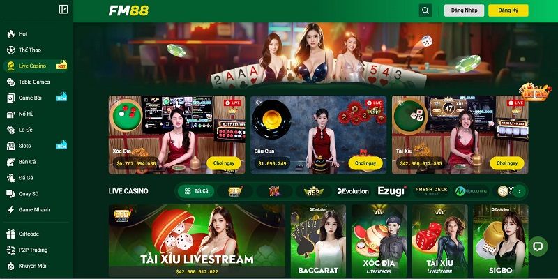 Điểm danh tất cả những game casino online Fm88 hot hit nhất